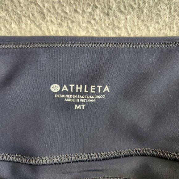 Athleta Pants Womens MT Blue Stellar Crop Perforated Vented Hiking Trails - Picture 10 of 14